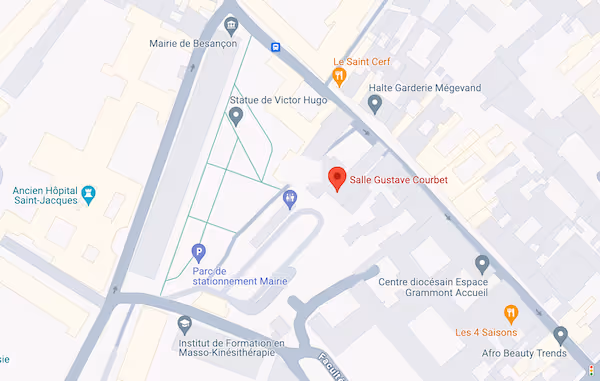 Plan d'accès Mairie de Besançon Salle Courbet