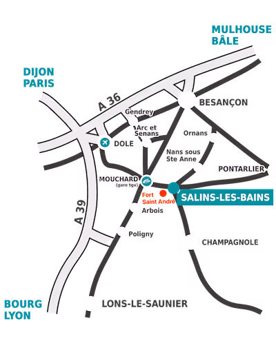 Plan d'accès Fort Saint André